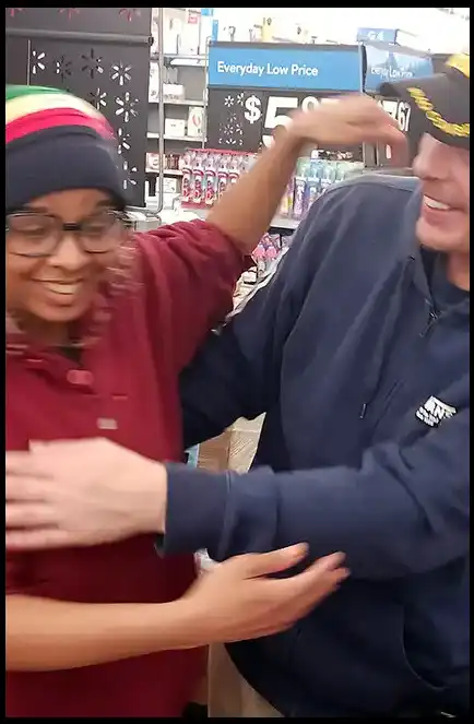 CEO and Veteran David Haave and giving out love in the 4th District MO USA 2023 -- David Haave